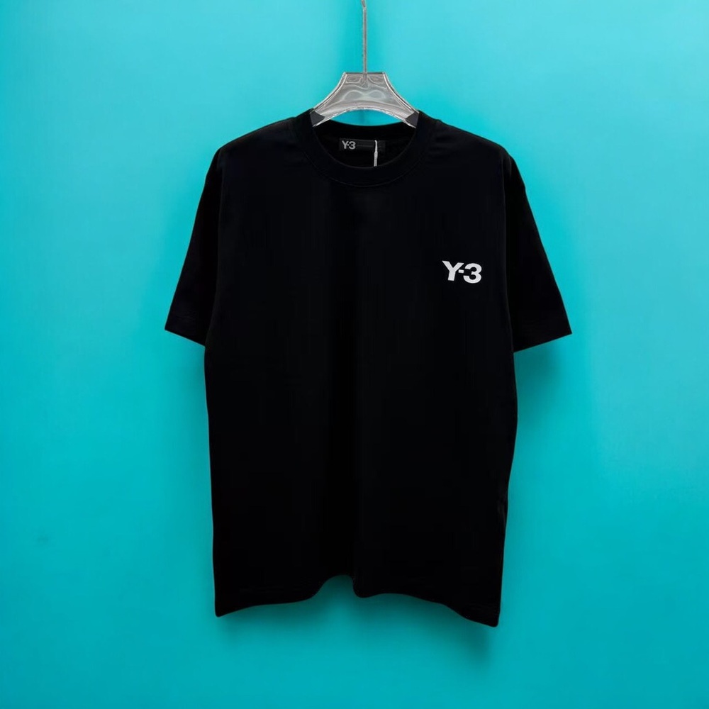 Y-3 Classic Black Tee with White Logo